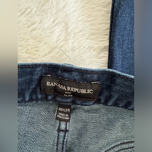 Banana Republic Slim Dark Blue Denim Jeans 36/34 - Picture 2 of 8